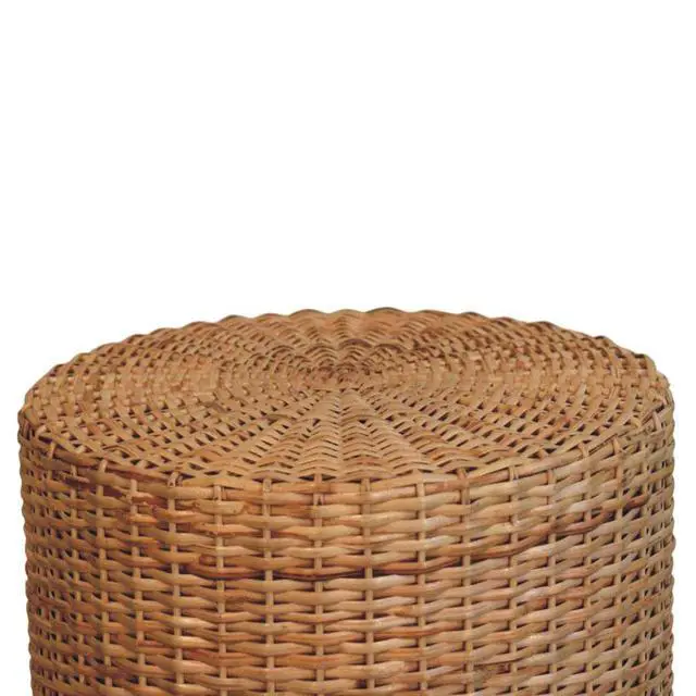 Alt view image 3 of 6 - Solid Wood Regency Round Woven Stool,Brown