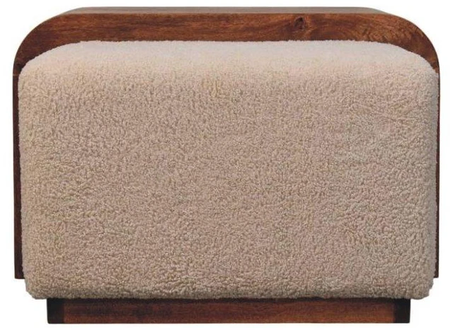 Alt view image 6 of 7 - Solid Wood Arden Bench Duo,Boucle seats,Warm Tone