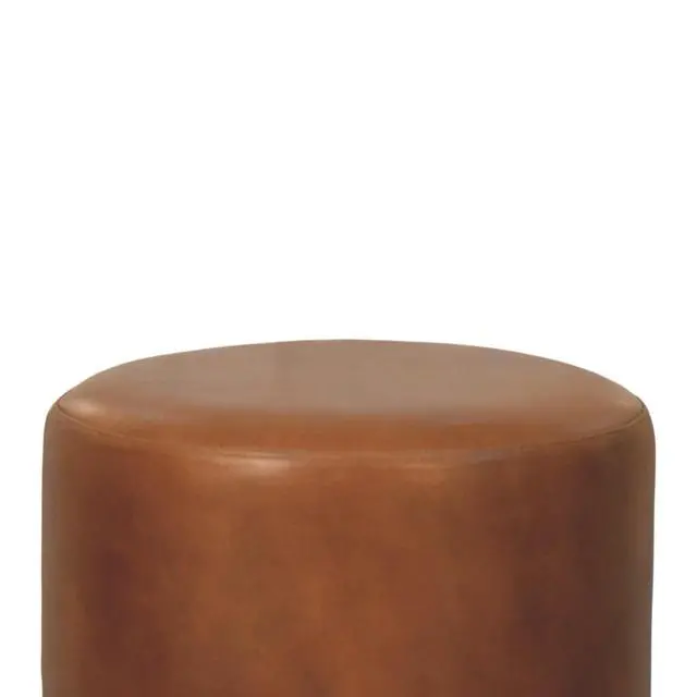Alt view image 3 of 7 - Solid Wood Bola Leather Stool