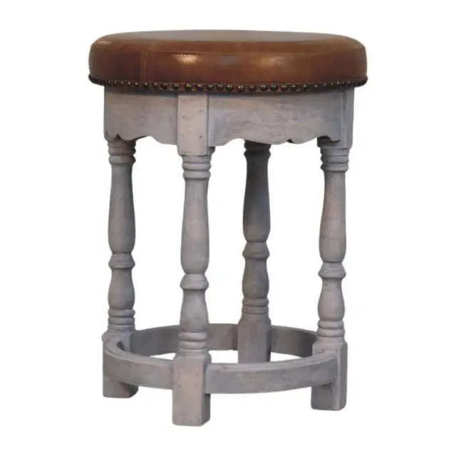 Alt view image 2 of 7 - Artisan Furniture Solid Wood Rustic Charm Stool