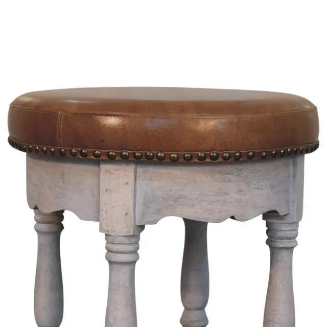 Alt view image 6 of 7 - Artisan Furniture Solid Wood Rustic Charm Stool