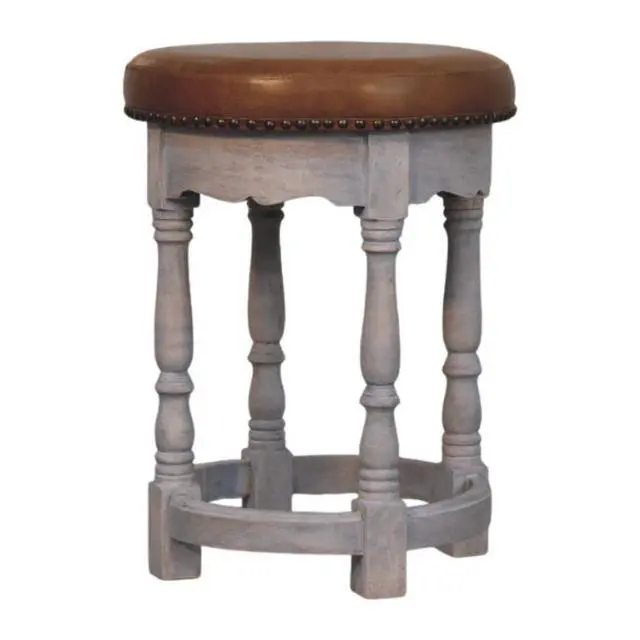 Alt view image 4 of 7 - Artisan Furniture Solid Wood Rustic Charm Stool