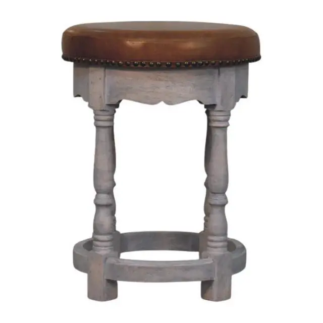 Alt view image 5 of 7 - Artisan Furniture Solid Wood Rustic Charm Stool
