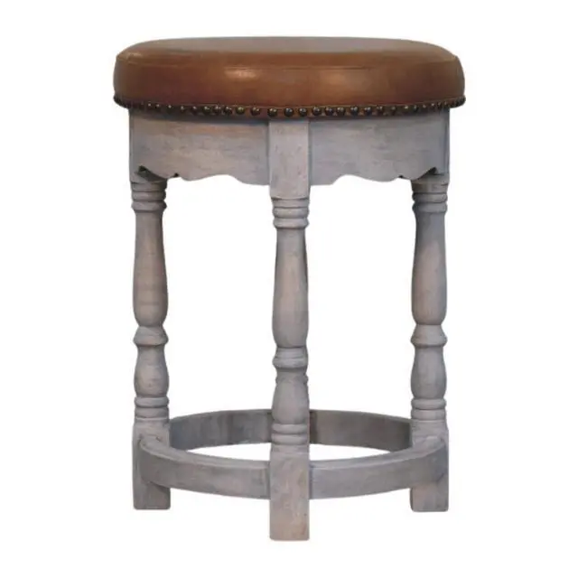 Alt view image 3 of 7 - Artisan Furniture Solid Wood Rustic Charm Stool