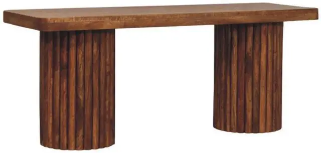 Alt view image 3 of 7 - Artisan Furniture Solid Wood Astoria Fluted Bench
