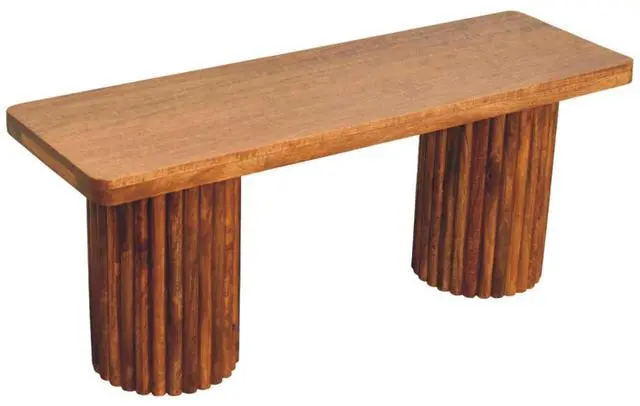 Alt view image 5 of 7 - Artisan Furniture Solid Wood Astoria Fluted Bench