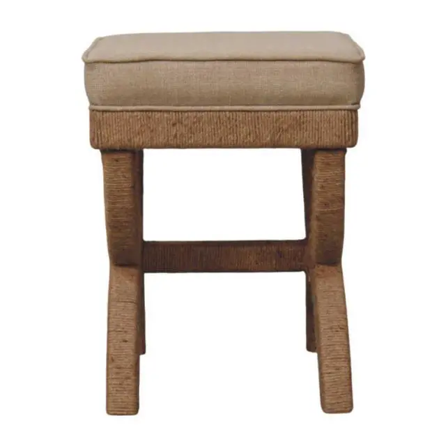 Alt view image 7 of 7 - Artisan Furniture Solid Wood Rattan Arch Bench