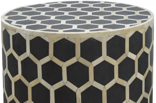 Alt view image 4 of 7 - Bone Inlay Occasional Stool