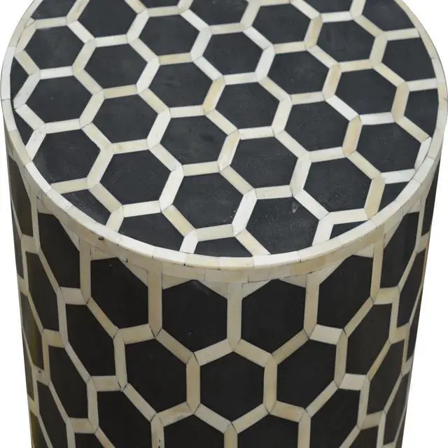 Alt view image 3 of 7 - Bone Inlay Occasional Stool