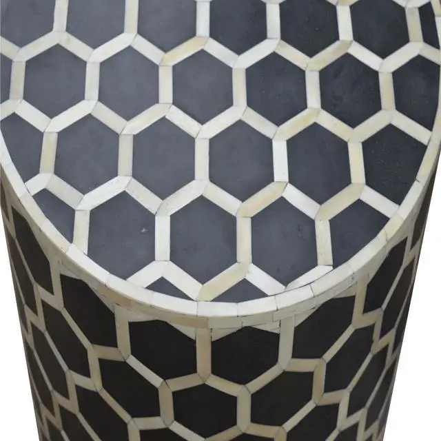 Alt view image 7 of 7 - Bone Inlay Occasional Stool