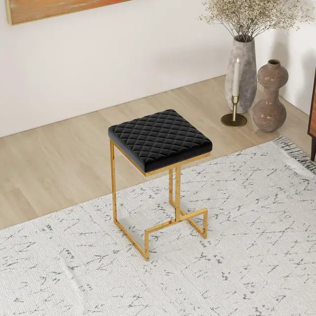 Alt view image 5 of 7 - Joel Mid Century Modern Luxury Upholstered Stool