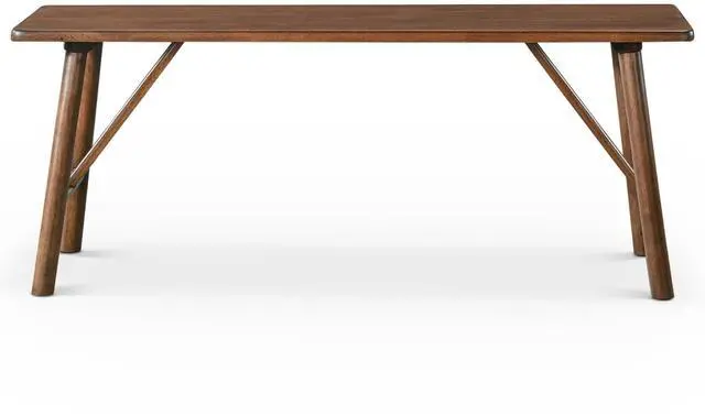 Main image of Versatile Solid Wood Molly Bench with Mid-Century Design in Walnut Brown 17.7'' H x 43.3'' W x 13'' D