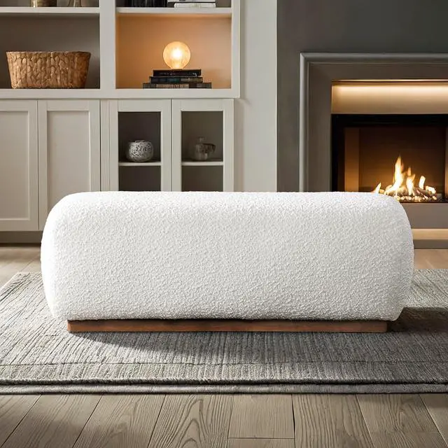 Main image of Kelvin Ivory Boucle Bench