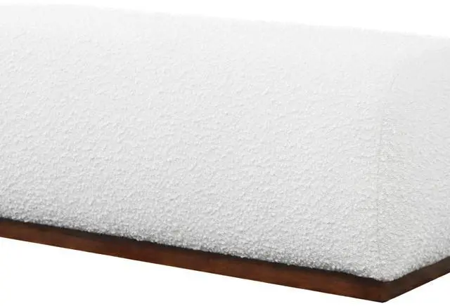 Alt view image 5 of 7 - Kelvin Ivory Boucle Bench