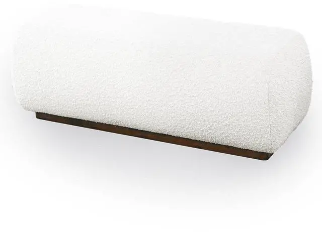 Alt view image 7 of 7 - Kelvin Ivory Boucle Bench