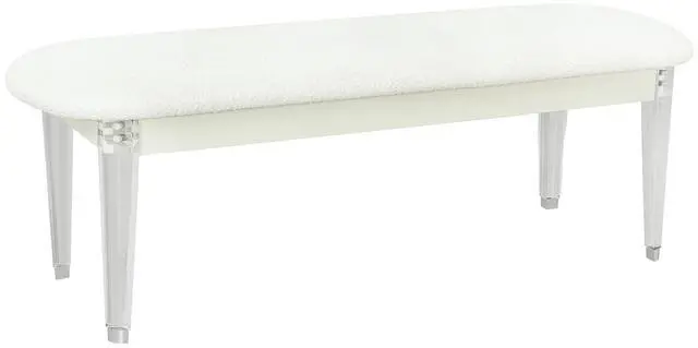 Alt view image 2 of 5 - Nora Beige Bedroom Bench