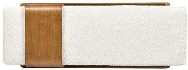 Alt view image 3 of 7 - Billie 52" Modern Telephone Bench with Sliding Shelf, Ivory White Boucle