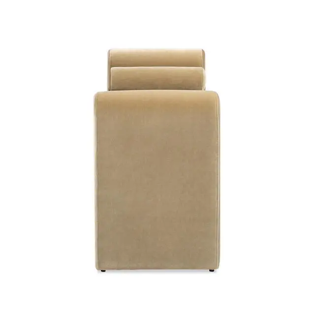 Alt view image 3 of 7 - Mason 60.5" Arched Arm Bench with Bolster Pillows, Camel Brown Beige Performance Velvet