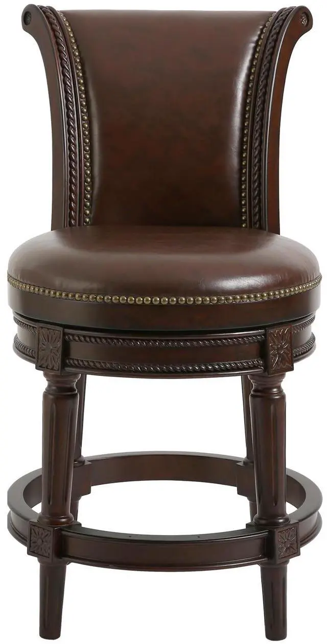 Main image of 26in. Wood Counter-Height Swivel Barstool with High-Back, 1PC