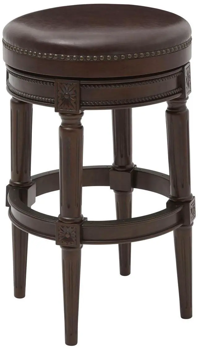 Main image of 31in. Wood Backless Bar-Height Swivel Barstool, 1PC
