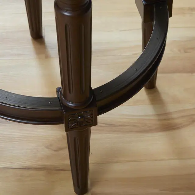 Alt view image 7 of 7 - 31in. Wood Backless Bar-Height Swivel Barstool, 1PC