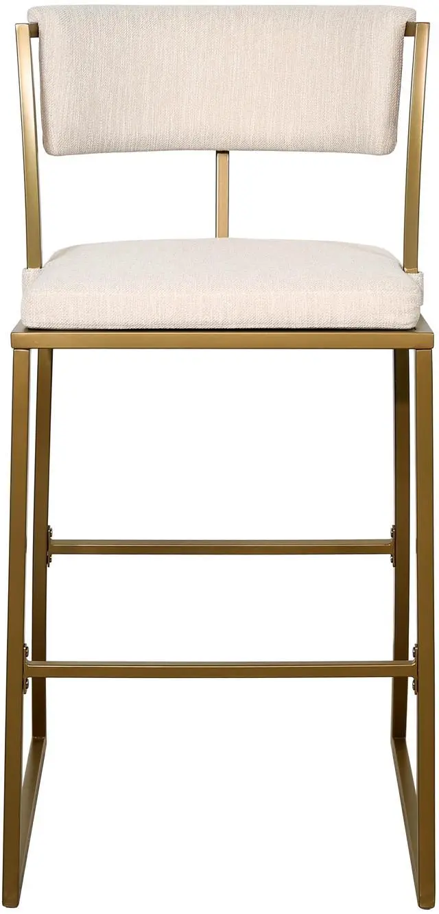 Main image of 30" Bar-Height Metal Bar Stool with Back, Antique Brass, 1PC
