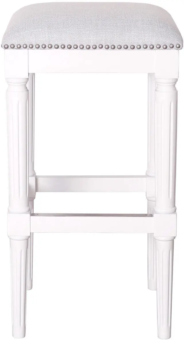 Main image of 31"H Square Bar Stool, White, 1PC