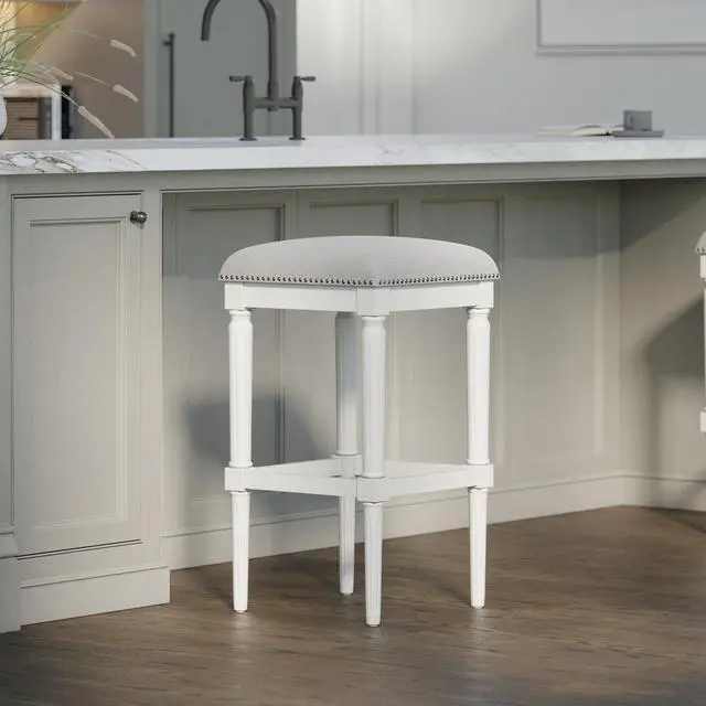 Alt view image 2 of 7 - 31"H Square Bar Stool, White, 1PC