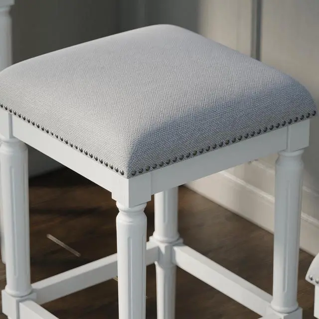 Alt view image 6 of 7 - 31"H Square Bar Stool, White, 1PC