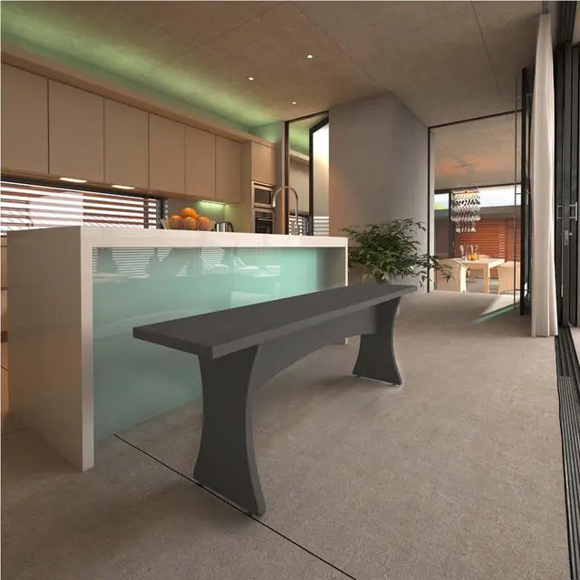 Alt view image 2 of 7 - Dining Bench - Set of 2 in Charcoal Gray