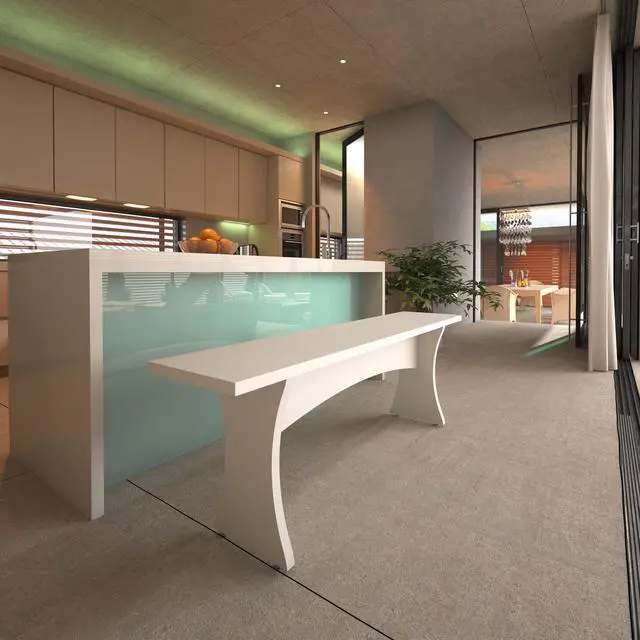 Alt view image 2 of 7 - Dining Bench - Set of 2 in White