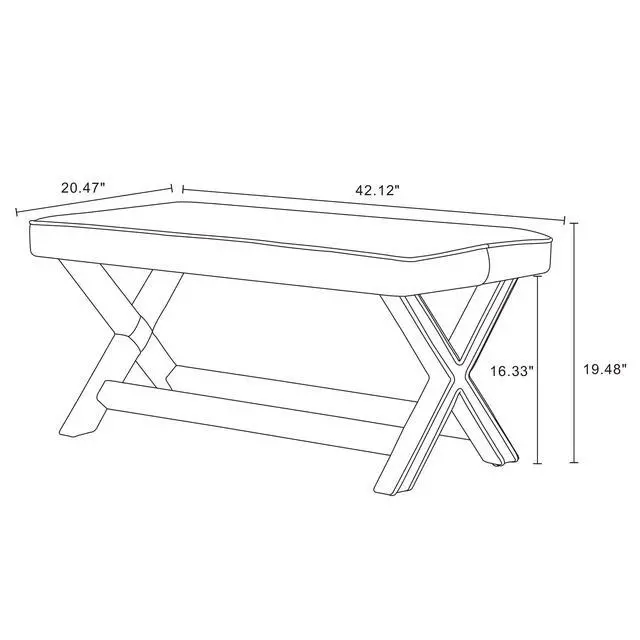 Alt view image 3 of 7 - Accent Bench in Pink