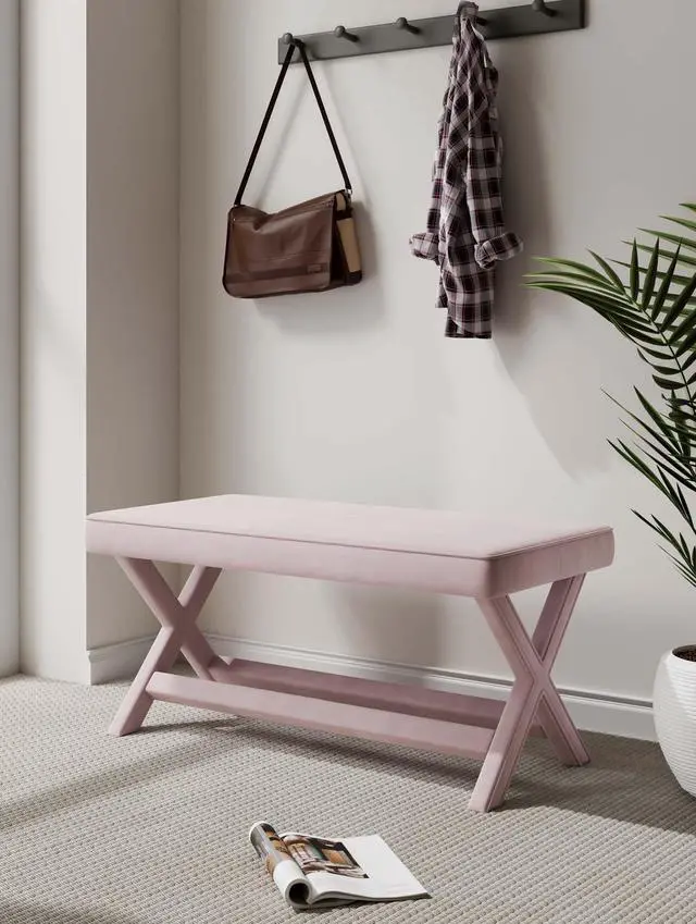 Alt view image 2 of 7 - Accent Bench in Pink