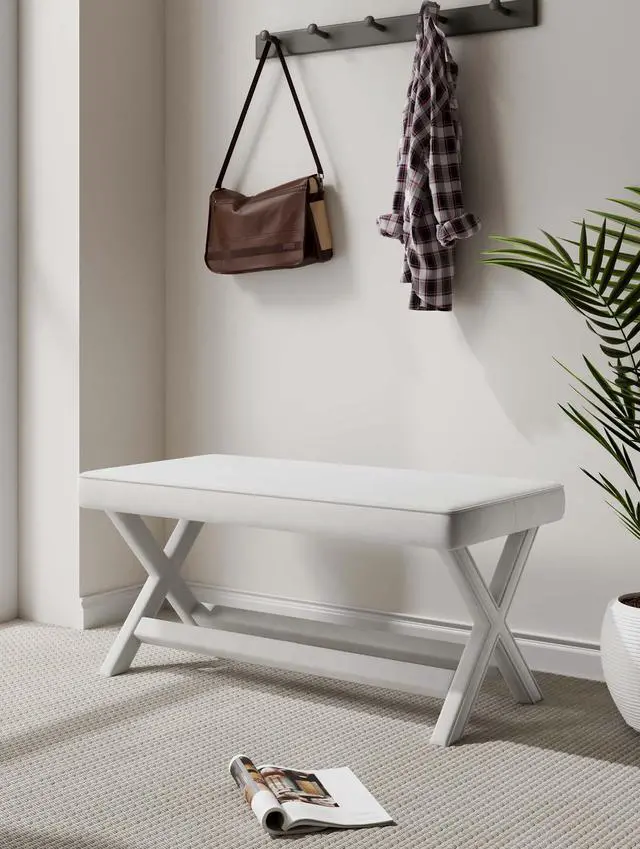 Alt view image 2 of 7 - Accent Bench in Cream