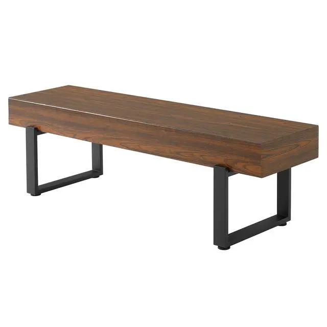 Alt view image 6 of 7 - 59" Wood Bench for Bedroom End of Bed, Farmhouse Indoor Kitchen Table Benches,Versatile Modern Shoe Bench for Entryway, Espresso