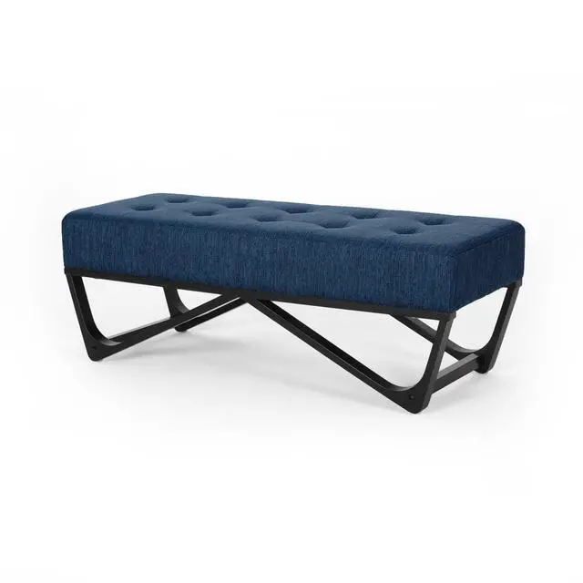 Alt view image 3 of 7 - Navy blue Ottoman