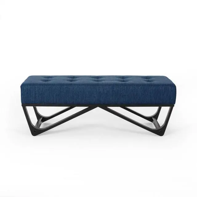 Alt view image 2 of 7 - Navy blue Ottoman