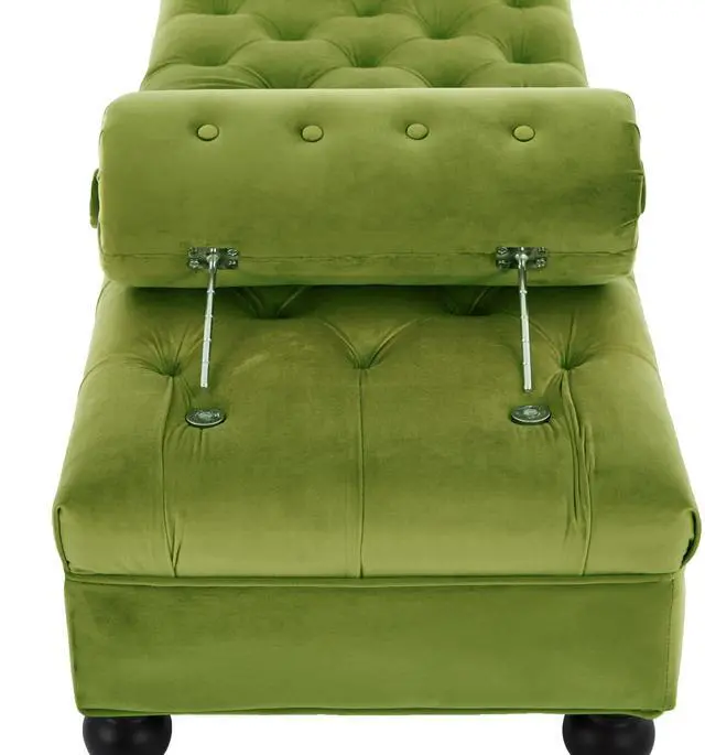 Alt view image 5 of 6 - Modern Bedroom Bench,Bench for End of Bed,Velvet Upholstered Bench with 2 Detachable Pillows,Comfy Upholstered Footstool,Ottoman for Bedroom,Living Room, Entryway,Green