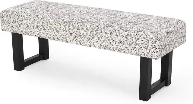 Alt view image 5 of 7 - Ashford Boho Fabric Bench Great Deal Furniture Boho Fabric Bench, Black Print