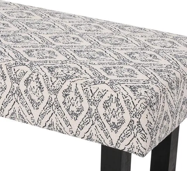 Alt view image 2 of 7 - Ashford Boho Fabric Bench Great Deal Furniture Boho Fabric Bench, Black Print