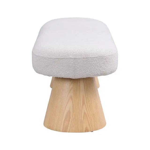 Alt view image 6 of 7 - Dining Bench for Dining Room, Upholstered Bedroom End of Bed Entryway Bench Fabric Ottoman for Living Room, Beige Stool Top 300 LBS Weight Capacity