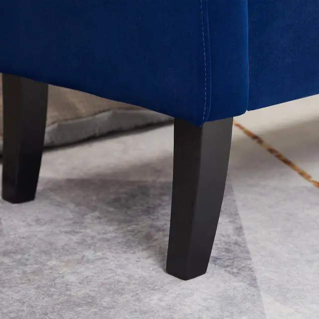 Alt view image 4 of 7 - 51.5" Bed Bench with Storage Navy Blue Velvet