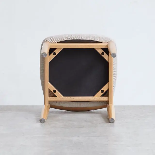 Alt view image 7 of 7 - Natural Beech Wood Make-up Stool Bed Bench for Dining Room, Bedroom