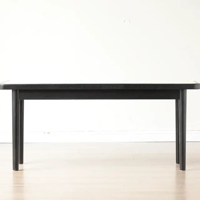 Alt view image 3 of 7 - Modern Style Black Color Solid Oak Wood Dining Bench with Rattan Detail, Modern Bench for Bedroom End of Bed, Entryway Bench, Rattan Bench for Living Room (47.24" W x11.02 D x 16.93" H)
