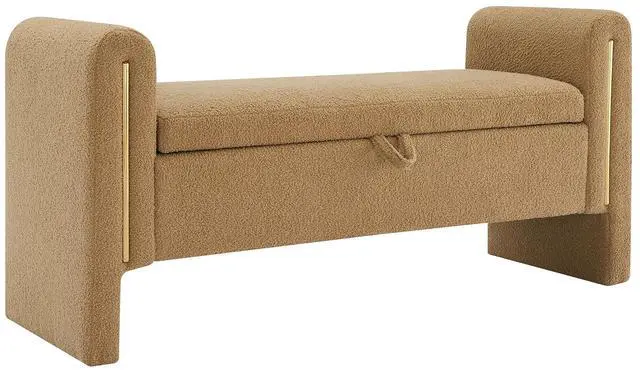 Main image of Modern Teddy Bed End Bench with Arms and Storage,Upholstered Large Foot Rest Stool, Comfy Window Vanity Bench for Living Room,Bedroom,Dorm,Coffee Table,Teddy Coffee