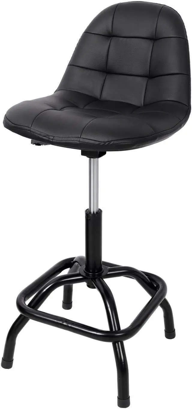 Main image of 360° Swivel Adjustable Height Bar Stool with High Back Support, Modern Counter Stool for Bar, Shop, Kitchen