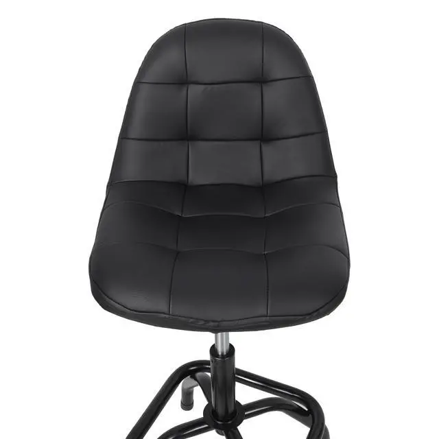Alt view image 7 of 7 - 360° Swivel Adjustable Height Bar Stool with High Back Support, Modern Counter Stool for Bar, Shop, Kitchen