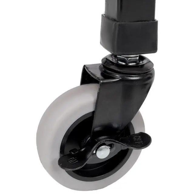 Alt view image 7 of 7 - Rolling Padded Shop Seat with Wheels, Adjustable Height Mechanic Stool for Garage, Workshop, Home