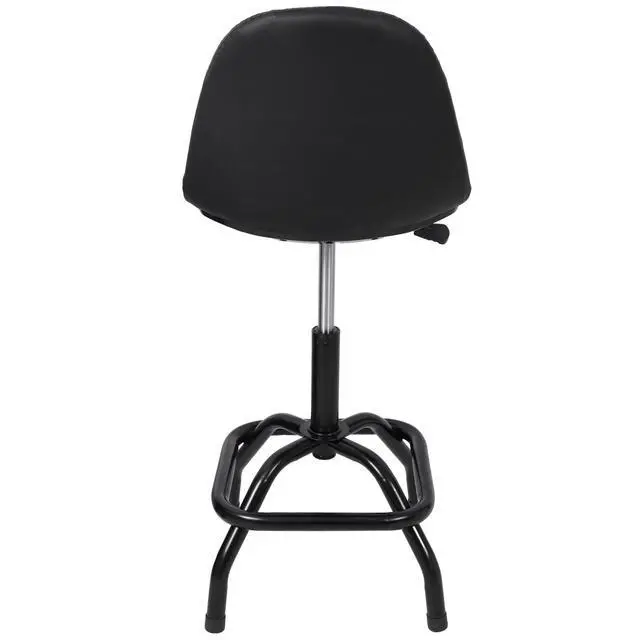 Alt view image 6 of 7 - 360° Swivel Adjustable Height Bar Stool with High Back Support, Modern Counter Stool for Bar, Shop, Kitchen