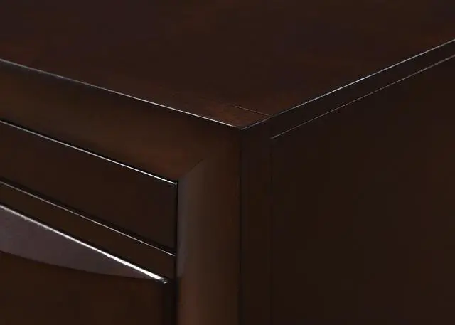 Alt view image 3 of 6 - 1Pc Contemporary 5 Drawer Chest Brown Finish Solid Wood Wooden Bedroom Furniture